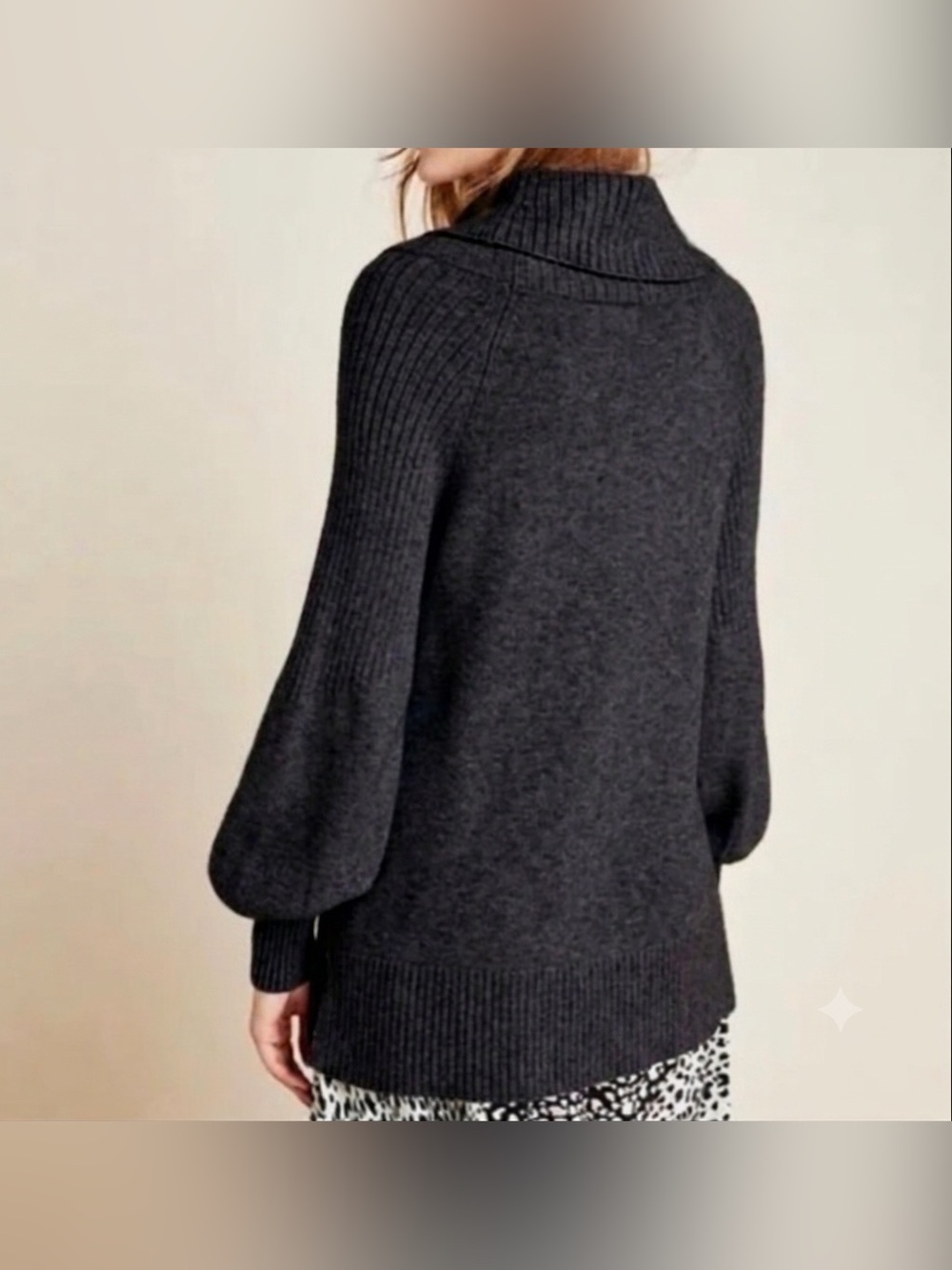 By Anthropologie Paloma Black Cowl Neck Women's Sweater - Picture 3 of 6
